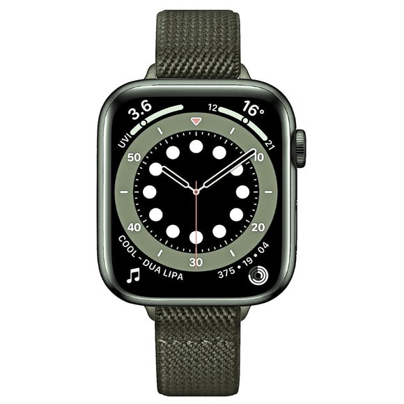 Apple Watch SLIM Nylon Band - ARMY GREEN - 38mm/40mm/41mm - Picture 3 of 6
